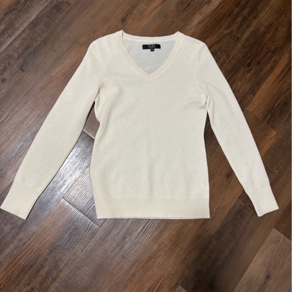Alex Marie Cream V-Neck Sweater - Picture 1 of 4